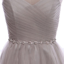 Prom Dresses Tulle A-line Scoop Sequins Prom Dress/Evening Dress #JKL032