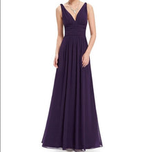 Prom Dresses Ruffles V-neck Long Chiffon Prom Dress/Evening Dress #JKL033