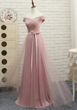 Beautiful Prom Dress Off-the-shoulder Tulle Long Prom Dress/Evening Dress JKL042
