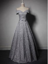 Lace Prom Dress Off-the-shoulder Floor-length Prom Dress/Evening Dress JKL070