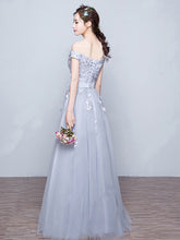 Chic Prom Dresses Off-the-shoulder Floor-length Prom Dress/Evening Dress JKL075