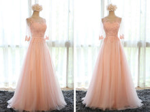 Beautiful Prom Dresses Pearl Pink Tulle Long Prom Dress/Evening Dress JKL081