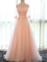 Beautiful Prom Dresses Pearl Pink Tulle Long Prom Dress/Evening Dress JKL081