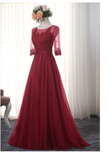 Chic Burgundy Prom Dresses Sexy Appliques Long Prom Dress/Evening Dress JKL082