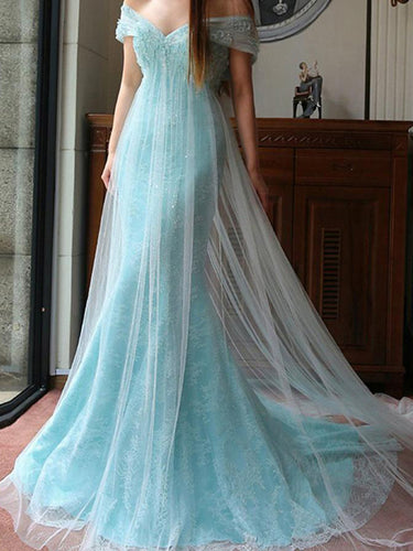 Sexy Prom Dresses Trumpet/Mermaid Off-the-shoulder Prom Dress/Evening Dress JKL085