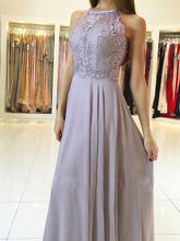 Chic Prom Dresses Halter A-line Lilac Long Prom Dress/Evening Dress JKL086