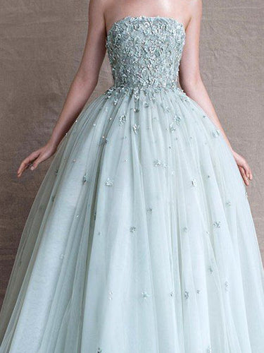 Beautiful Prom Dresses Strapless Floor-length Prom Dress/Evening Dress JKL089