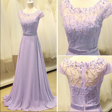 Beautiful Prom Dresses A-line Long Lilac Chiffon Prom Dress/Evening Dress JKL097