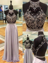 Sparkly Prom Dresses High Neck A line Long Sexy Beautiful Prom Dress JKL1007|Annapromdress