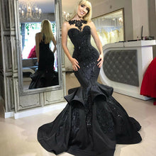 Black Prom Dresses Mermaid Trumpet Chic Prom Dress Sexy Evening Dress JKL1017|Annapromdress