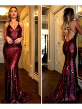 Burgundy Prom Dresses Halter Sweep Train Sexy Mermaid Prom Dress JKL1020|Annapromdress