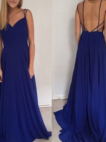 Cheap Prom Dresses A-line Simple Open Back Prom Dress Sexy Evening Dress JKL1031|Annapromdress