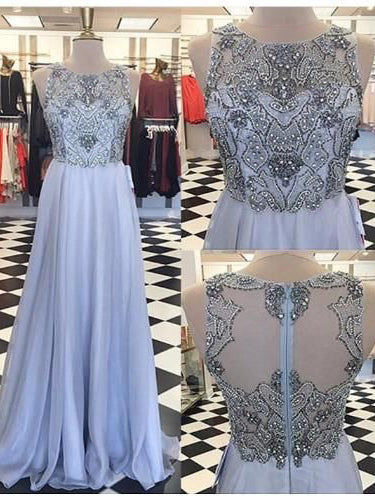 Beading Prom Dresses Aline Floor-length Sparkly Long Prom Dress JKL1032|Annapromdress