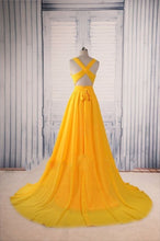 Simple Prom Dresses Straps A-line Sweep Train Long Cheap Prom Dress JKL1036|Annapromdress
