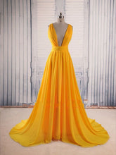 Simple Prom Dresses Straps A-line Sweep Train Long Cheap Prom Dress JKL1036|Annapromdress