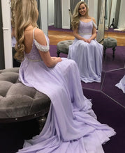 Chic Prom Dresses A-line Spaghetti Straps Lilac Prom Dress JKL1038|Annapromdress