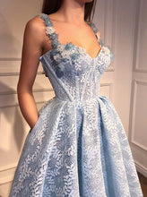 Beautiful Prom Dresses Lace A-line Floor-length Long Prom Dress JKL1039|Annapromdress