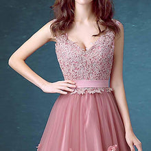 Chic Prom Dresses V-neck Lilac Appliques Long Prom Dress/Evening Dress JKL104