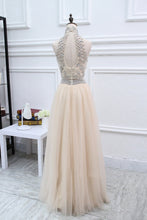 Two Piece Prom Dresses A-line Beading Prom Dress Long Evening Dress JKL1044|Annapromdress