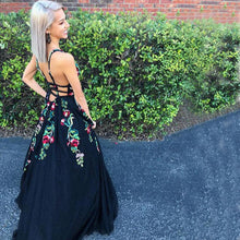 Beautiful Prom Dresses A-line Floor-length Long Black Prom Dress JKL1048|Annapromdress