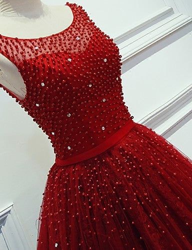 Red Lace Prom Dresses Beading Sweep/Brush Train Prom Dress/Evening Dre Anna PromDress Red Lace Prom Dresses Beading Sweep/Brush Train Prom Dress/Evening Dre Anna PromDress