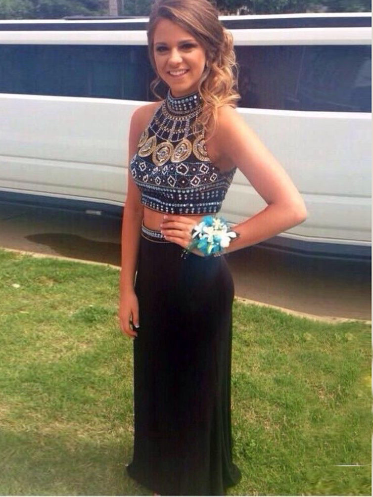 Two Piece Prom Dresses Royal Blue Sparkly Prom Dress Long Black Evenin Anna PromDress Two Piece Prom Dresses Royal Blue Sparkly Prom Dress Long Black Evenin Anna PromDress