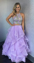 Two Piece Prom Dresses Floor-length Lilac Beautiful Organza Long Prom Dress JKL1099|Annapromdress