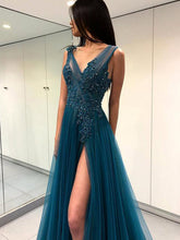 Beautiful Prom Dresses Open Back Fairy Simple Long Slit Sexy Prom Dress JKL1107|Annapromdress