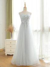 Chic Prom Dresses Sweetheart Floor-length Grey Tulle A Line Long Prom Dress JKL1114|Annapromdress