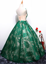 Ball Gown Prom Dresses Lace Floor-length Hunter Green Chic Long Prom Dress JKL1126|Annapromdress