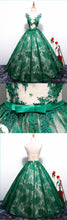 Ball Gown Prom Dresses Lace Floor-length Hunter Green Chic Long Prom Dress JKL1126|Annapromdress