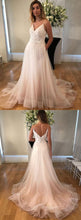 Chic Ombre Prom Dresses Spaghetti Straps Sweep Train Tulle A Line Long Prom Dress JKL1130|Annapromdress