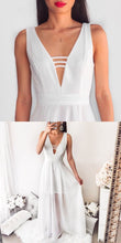 Cheap Prom Dresses A-line Straps Floor-length Ivory Chic Long Simple Prom Dress JKL1133|Annapromdress