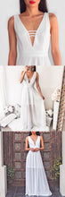 Cheap Prom Dresses A-line Straps Floor-length Ivory Chic Long Simple Prom Dress JKL1133|Annapromdress