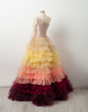 Long Sleeve Prom Dresses Beading One Shoulder Long Sparkly Colorful Prom Dress JKL1162|Annapromdress