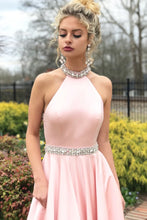 Pink Prom Dresses Floor-length Aline Long Prom Dress Open Back Evening Dress JKL1164|Annapromdress