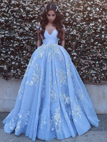Luxury Prom Dresses Ball Gown Off-the-shoulder Sexy Prom Dress/Evening Dress JKL116