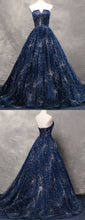 Luxury Prom Dresses A-line Sequins Sweep/Brush Train Prom Dress/Evening Dress JKL117|Annapromdress