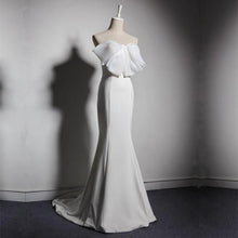 Cheap Prom Dresses Strapless Sweep Train Bowknot Long Simple Mermaid Prom Dress JKL1170|Annapromdress