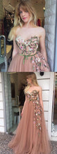 Beautiful Prom Dresses A-line Sweetheart Embroidery Prom Dress Long Evening Dress JKL1187|Annapromdress