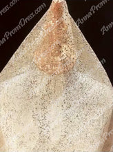 Sparkly Prom Dresses Spaghetti Straps A-line Gold Bling Long Sexy Prom Dress JKL1189|Annapromdress