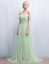 Sage Prom Dress Off-the-shoulder Floor-length Chic Prom Dress/Evening Dress JKL121