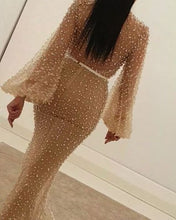 Long Sleeve Prom Dresses Mermaid Beading Prom Dress Long Sexy Evening Dress JKL1212|Annapromdress