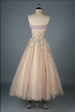 Vintage Prom Dresses Strapless A-line Ankle-length Long Beautiful Prom Dress JKL1216|Annapromdress