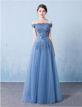 Beautiful Prom Dresses A-line Off-the-shoulder Long Lace Prom Dress/Evening Dress JKL122