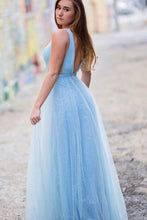 Lace Prom Dresses A-line V-neck Straps Floor-length Chic Long Prom Dress JKL1227|Annapromdress