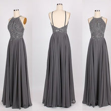 Sexy Long Prom Dresses Halter Floor-length Sequins Prom Dress/Evening Dress JKL124