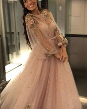 Beading Long Sleeve Prom Dresses Floor-length Sparkly Beading Long Prom Dress JKL1241|Annapromdress