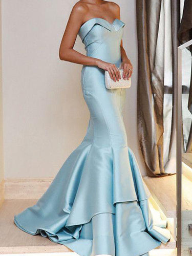 Simple Prom Dresses Sweetheart Trumpet Mermaid Sexy Prom Dress Long Evening Dress JKL1244|Annapromdress