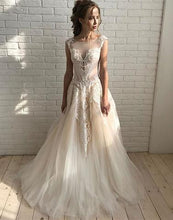 Beautiful Prom Dresses Scoop Aline Tulle Open Back Prom Dress Long Evening Dress JKL1251|Annapromdress
